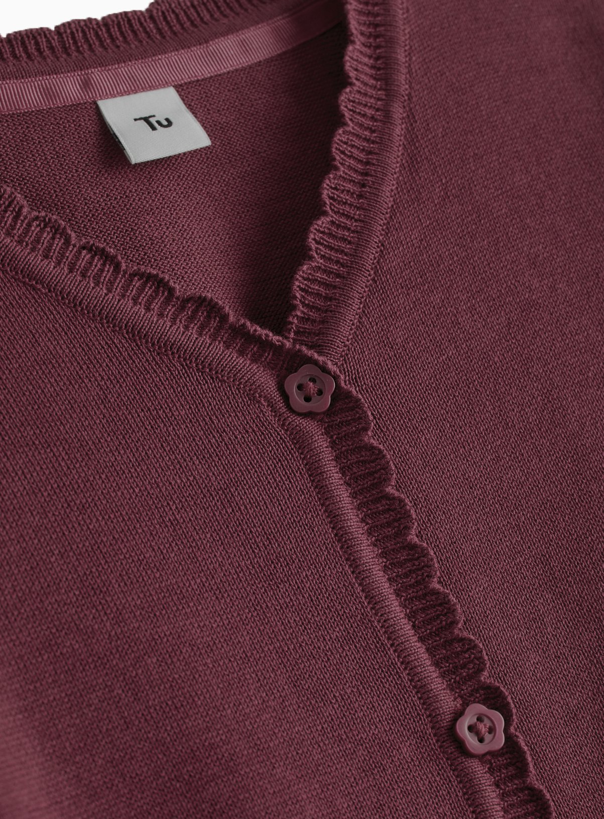 2 Pack Dark Red Knitted Cardigans 11 years - Image 4 thumbnail